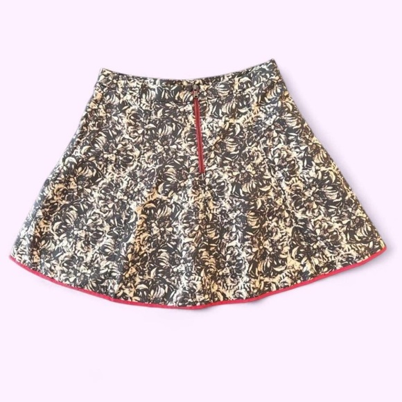 Club Monaco Luxury 100% Silk Trim Floral Skirt - Pristine - Size 0 - Picture 2 of 5